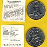 Saint Vincent 4 Dollars 1970 FAO RAR Einweihung der Karibischen Entwicklungsbank