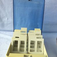 Diskettenbox Sortierbox mit Teiler blau Maße ca. 25,5 x 20 x 12 cm mit Schlüssel