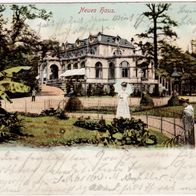 Hannover AK 1903 Neues Haus Ansichtskarte mit Wappen belebt