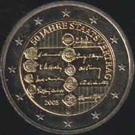 2005 Österreich 2 Euro 50 Jahre Staatsvertrag Stempelglanz