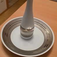 Vase mit Teller weiß silbergrau Rosenthal Studio Linie