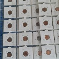1 Pfennig Münzen BRD, Komplettsammlung