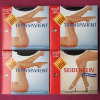 4x Nur Die Transparent / Seidenfein Gr. S 38-40 schwarz 15 DEN Fein Strumpfhose