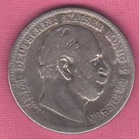 2 Mark 1876 C Kaiser Wilhelm I. Original SILBER Münze - 0013