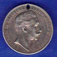 3 Mark 1910 A Kaiser Wilhelm II. Original SILBER Münze - 0083