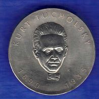 5 Mark 1990 A DDR "Kurt Tucholsky"- seltene Neusilber Originalmünze - 0015