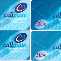 4 verschiedene Prepaid Telefonkarten - m Callmate , gebraucht und leer
