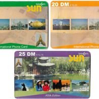 3 verschiedene Prepaid Telefonkarten - SUN Telecom , gebraucht und leer