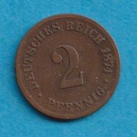 Kaiserreich 2 Pfennig 1874 B