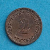 Kaiserreich 2 Pfennig 1875 D