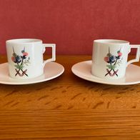 Meissen - 2 x Espresso-Set 79A443-55931-1 "Swords Fantasy" 4-teilig NEU!