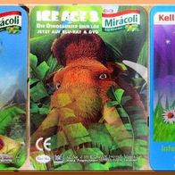 3 Wackelbilder (3D-Cards): 2 x ICE AGE 3 Mirácoli & 1 x Kelly von Langnese Nr. 5/15