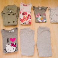 7 Teile Mädchen Bekleidungspaket Jacke Leggings Shirts 128 134