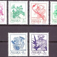 Polen 1974 Blumen MiNr. 2296-2301 * *