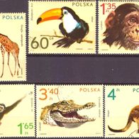 Polen 1972 Zoo-Tiere gestempelt
