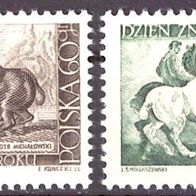 Polen 1966 Pferde MiNr. 1715-1716 * *