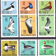 Polen 1964 MiNr. 1490-1498 Wasservögel * *
