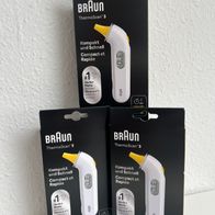 3 x BRAUN ThermoScan 3 - Ohrthermometer, Fiebermesser IRT 3030 - 3 Stück - NEU