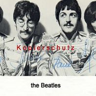 the Beatles (3) -- signiertes Foto (Repro) aus Privatsammlung -al-
