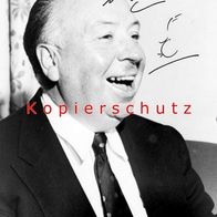 Alfred Hitchcock -- signiertes Foto (Repro) aus Privatsammlung -al-