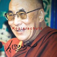 Dalai Lama (2) -- signiertes Foto (Repro) aus Privatsammlung -al-
