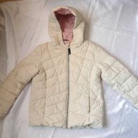 C&A Mädchen Winterjacke warme Jacke Steppjacke weiß 134/140/146 & rosa Schal Geschenk