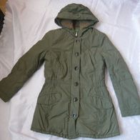 Benetton Mantel Parker Jacke khaki grün Herbst Winter 134 140