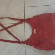Umhänge Tasche weinrot Eternal Love geprägtes Kunstleder
