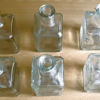 6 leere Glasflaschen, Dekoflaschen, Fläschchen, Deko