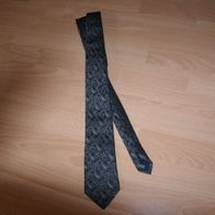 Herren-Krawatte Paisleymuster schwarz/grau Seide