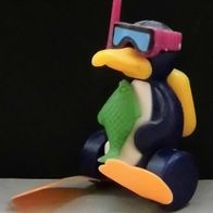 Ü-Ei Spielzeug 1996 - Eiskalte Typen - Balduin Watschelfuß - Taucherbrille lila