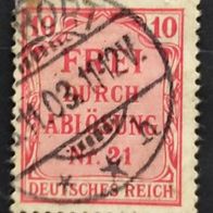 Deutsches Reich Dienst Nr. 1 mit Pfalz - Gestempelt-"Zähldienstmarken für Preußen"