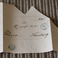 Brief DR 1867 Uelzen nach Harburg