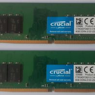 16GB Kit DDR4-2133 RAM Arbeitsspeicher Crucial CT8G4DFD8213. C16FADP UDIMM 1,2V CL15