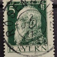 Altdeutschland Bayern Mi. Nr. 77 Luitpold 5 Pf gestempelt