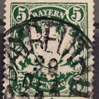 Bayern Wappen 5 Pfennig Mi.-Nr. 61 gestempelt