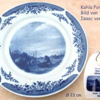 DDR Kahla Porzellan * Teller / Wandteller mit Gemälde von Isaak Ostade
