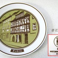 DDR Kahla Porzellan * Teller mit Bildnis Metznersches Haus