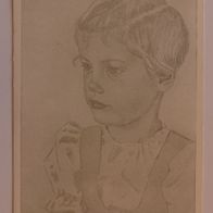 Kinderkopf: Gabriele - Künstler-Ak, sign. Gabriele Wilthelm-Pieper, um 1935