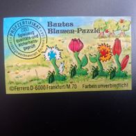 Ü - Ei Beipackzettel Buntes Blumen - Puzzle 611 883 Tulpe