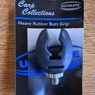 Neu Rutenauflage Ultimate Heavy Rubber Butt Gripp Rod Rest Metallgewinde Schwarz