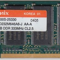 RAM PC2700S-25330 HYMD232M646A6-J 256MB DDR