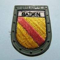 WHW Baden Grenzlandwappen Metallrückseite Web Abzeichen WW 2 Badge 1936