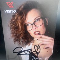 Autogrammkarte Erotik-Star Mary Tziert - Original - Signiert - sehr gut