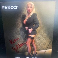 Autogrammkarte Erotik-Star Kim Golden - Original - Signiert - sehr gut