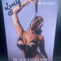 Autogrammkarte Erotik-Star Black Angel 999 - Original - Signiert - sehr gut