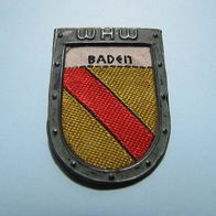 WHW Baden 2 mm Grenzlandwappen Papierrückseite Web Abzeichen WW Badge 1936