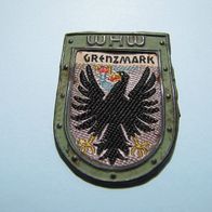 WHW Grenzmark 2 mm grau Grenzlandwappen Papierrückseite Web Abzeichen WW Badge 1936