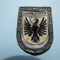 WHW Grenzmark 2 mm Grenzlandwappen Papierrückseite Web Abzeichen WW Badge 1936