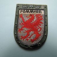 WHW Pommern 2 mm Grenzlandwappen Papierrückseite Web Abzeichen WW Badge 1936